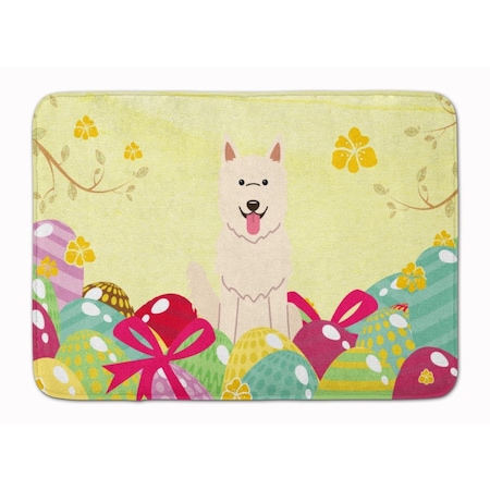 Carolines Treasures Easter Eggs White German Shepherd Machine Washable Memory Foam Mat BB6045RUG